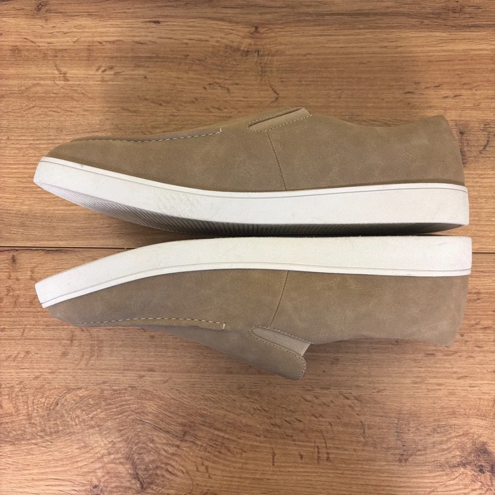 ABOUND Suede Loafer Sneakers Taupe Men Size 12 Slip On Mock Toe Casual Comfort